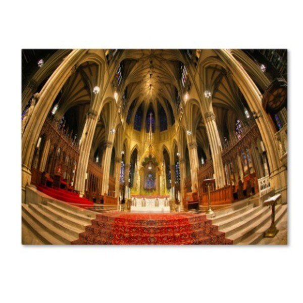 CATeyes 'St. Patrick's' Canvas Art, 16x24, Trademark Fine Art, Mfr#: MZ0266-C1624GG